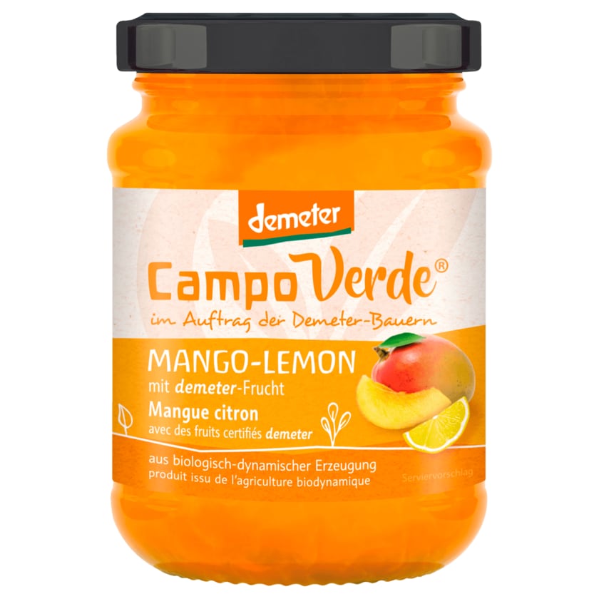 Campo Verde Bio demeter Fruchtaufstrich Mango Lemon 200g